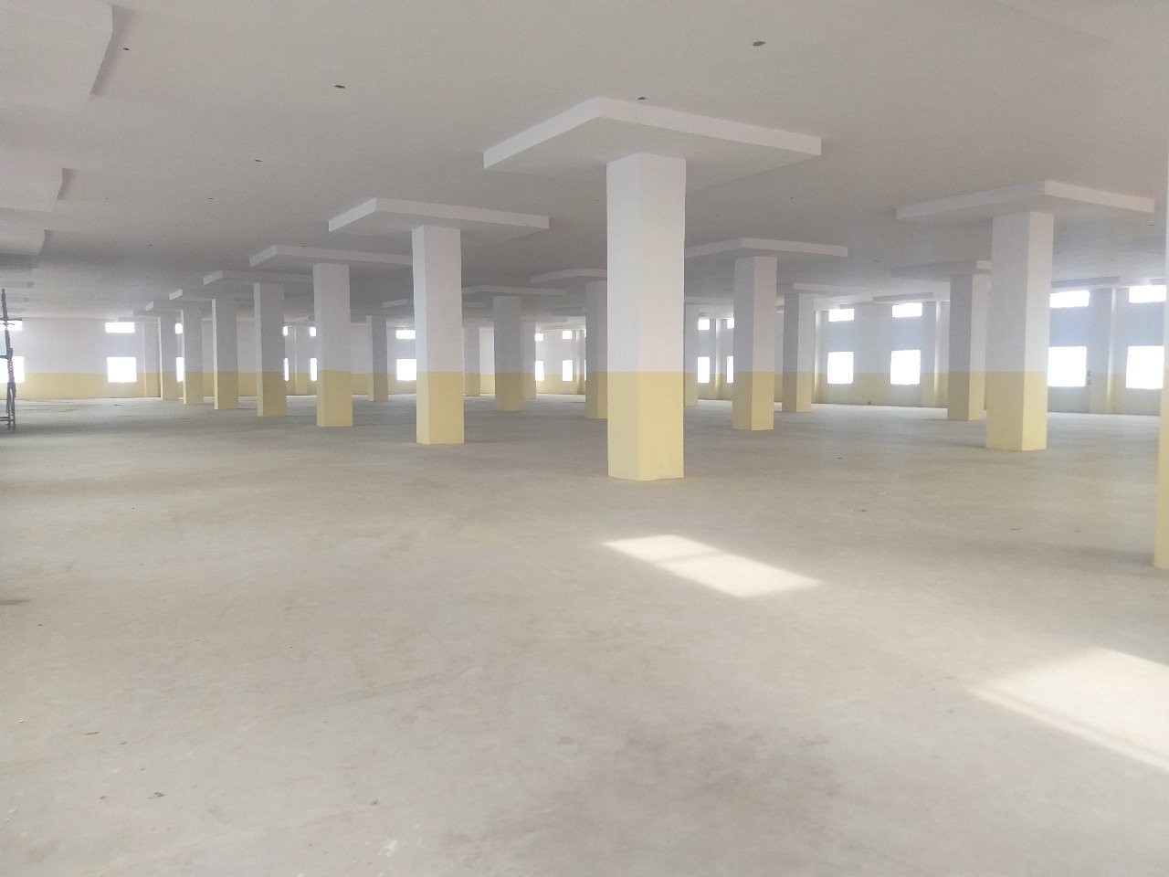 Bright warehouse interior
